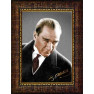 Ata Resim Kızgın Bakan Atatürk Resmi Renkli Atatürk Portresi Çerçeveli Atacrap02d