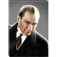 Atatürk Tablosu Kanvas - Gri Fonda Kızgın Bakan Mustafa Kemal Portresi ATATRAP01D2 Atatürk Tablosu Kanvas - Gri Fonda Kızgın Bakan Mustafa Kemal Portresi ATATRAP01D2