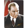 Ata Tablo Kızgın Bakan Atatürk Tablosu Renkli Bayraklı Atatürk Portresi Kanvas Atatrap03d