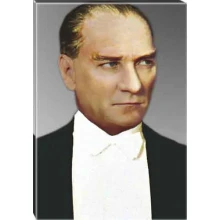 Atatürk Tablosu Kanvas - Papyonlu Portre ATATRAP04D Atatürk Tablosu Kanvas - Papyonlu Portre ATATRAP04D