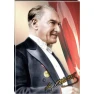 Atatürk Tablosu Kanvas - Papyonlu Yandan Profil Bayraklı Tasarım ATATRAP06D Atatürk Tablosu Kanvas - Papyonlu Yandan Profil Bayraklı Tasarım ATATRAP06D