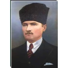 Atatürk Tablosu Kalpaklı Kanvas - Ressam Çizimi Portre ATATRAP09D2