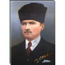 Ata Tablo Ressam Çizimi Sivil Kalpaklı Atatürk Tablosu Kanvas Renkli Atatürk Portresi Atatrap09d