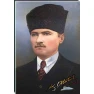 Atatürk Tablosu Kalpaklı Kanvas - Ressam Çizimi Portre ATATRAP09D2