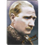 Ata Tablo Sarışın Atatürk Tablosu Kanvas Renkli Yandan Atatürk Profil Portresi Atatrap11d