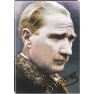 Atatürk Tablosu Kanvas - Sarışın Yandan Profil Portresi ATATRAP11D