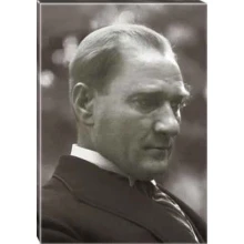 Atatürk Tablosu Kanvas - Doğal Siyah/Beyaz Yandan Profil Portresi ATATRAP12D Atatürk Tablosu Kanvas - Doğal Siyah/Beyaz Yandan Profil Portresi ATATRAP12D