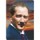 Ata Tablo Dağınık Saçlı Atatürk Tablosu Renkli Atatürk Portresi Kanvas Atatrap15d