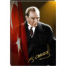 Ata Tablo Bayraklı Atatürk Tablosu Kanvas Renkli Atatürk Portresi Dikey Atatrap41d