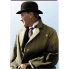 Atatürk Tablosu Kanvas - Melon Şapkalı Yandan Profil Portresi ATATRAP53D