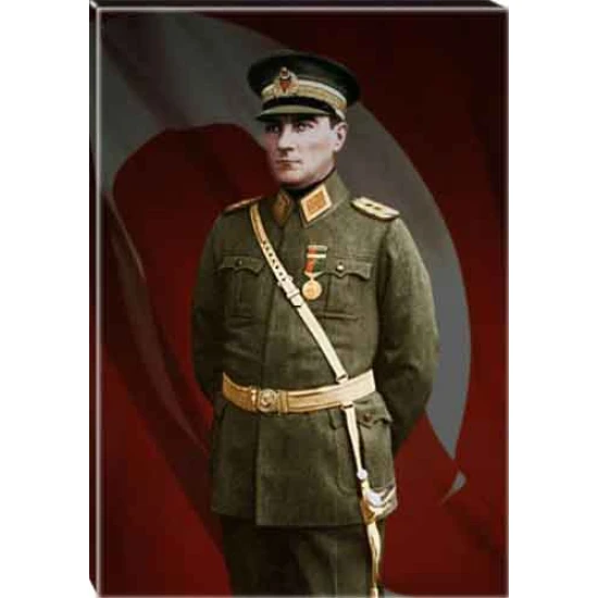 Atatürk Tablosu Kanvas - Mareşal Üniformalı Portre ATATRAP62D