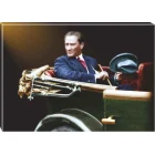 Atatürk Tablosu Kanvas - Otomobilde Yatay ATATRAP64Y