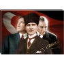 Atatürk Tablosu Kanvas - 3 Figürlü Yatay ATATRAP70Y Atatürk Tablosu Kanvas - 3 Figürlü Yatay ATATRAP70Y