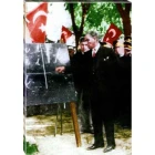 Atatürk Tablosu Kanvas - Ayakta Boydan Alfabe Öğreten Başöğretmen ATATRAP73D