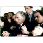 Atatürk Tablosu Kanvas - Üniversitede Ders Dinleyen Eğitimci Yatay ATATRAP74Y