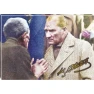 Atatürk Tablosu Kanvas - Halkı Dinleyen Halkçı Yatay ATATRAP75Y