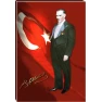 Atatürk Tablosu Kanvas - Ayakta Boydan Bayraklı Tasarım ATATRAP82D Atatürk Tablosu Kanvas - Ayakta Boydan Bayraklı Tasarım ATATRAP82D