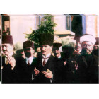 Ata Tablo Cuma Günü Meclis Çıkışı Dua Eden Atatürk Tablosu Kanvas Renkli Atatürk Portresi Atatrap95y