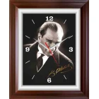 Atatürk Duvar Saati Dikdörtgen 37x46 cm - Kızgın Bakan ATADSDAP01D