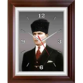 Atatürk Duvar Saati Dikdörtgen 37x46 cm - Kalpaklı ATADSDAP10D Atatürk Duvar Saati Dikdörtgen 37x46 cm - Kalpaklı ATADSDAP10D
