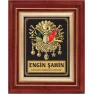 3D Figür Osmanlı Arması Duvar Panosu Altın Renkli 32x36cm - Firma ve İsim Alanlı ANIDPFOA32A