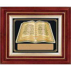 Duvar Panosu Ayet-ül Kürsi ve Bereket Duası Yazılı Yaprak Kabartmalı Pano (Altın-32x36cm) Anidpyab32a (isimli)