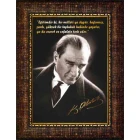 Atatürk Tablosu Çerçeveli - Eğitim İle İlgili Sözü Yazılı ATSCR01DEA