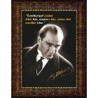 Atatürk Tablosu Çerçeveli - Öğretmen İle İlgili Sözü Yazılı ATSCR01DEE