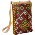 Kadın Plaj Çantası - Askılı ve Kök Boya El Dokuması Kilim Desenli ELSCN01BN