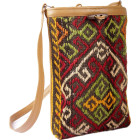 Kadın Plaj Çantası - Askılı ve Kök Boya El Dokuması Kilim Desenli ELSCN01BN