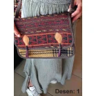 Kadın Omuz Çantası - Askılı ve Kök Boya El Dokuması Kilim Desenli ELSCN02BN