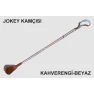 At kamçısı - Binicilik Jokey Kamçısı - 100% El Yapımı Gerçek Deri 70 cm ELSKM02JK
