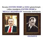 Atatürk Tablosu Çerçeveli - Erdoğan ve Atatürk Makam Odası İkili Set AKPCR21R2D