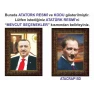 Atatürk Tablosu Çerçeveli - Erdoğan ve Atatürk Makam Odası İkili Set AKPCR21R2D