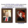Atatürk Tablosu Çerçeveli - Erdoğan ve Atatürk Makam Odası İkili Set AKPCR21R2D