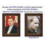 Akp Resim Cumhurbaşkanı Erdoğan ve Atatürk Resmi Çerçeveli İkili Set Akpcr22r2d