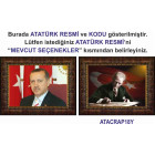 Akp Resim Cumhurbaşkanı Erdoğan ve Atatürk Resmi Çerçeveli İkili Set Akpcr22r2y