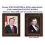 Atatürk Tablosu Çerçeveli - Erdoğan ve Atatürk Makam Odası İkili Set AKPCR23R2D