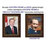 Atatürk Tablosu Çerçeveli - Erdoğan ve Atatürk Makam Odası İkili Set AKPCR23R2D