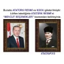 Atatürk Tablosu Çerçeveli - Erdoğan ve Atatürk Makam Odası İkili Set AKPCR23R2D