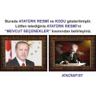 Atatürk Tablosu Çerçeveli - Erdoğan ve Atatürk Makam Odası İkili Set AKPCR23R2Y