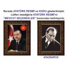 Atatürk Tablosu Çerçeveli - Erdoğan ve Atatürk Makam Odası İkili Set AKPCR24R2D