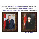 Akp Resim Cumhurbaşkanı Erdoğan ve Atatürk Resmi Çerçeveli İkili Set Akpcr25r2d