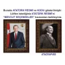 Atatürk Tablosu Çerçeveli - Erdoğan ve Atatürk Makam Odası İkili Set AKPCR25R2D