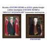 Atatürk Tablosu Çerçeveli - Erdoğan ve Atatürk Makam Odası İkili Set AKPCR26R2D