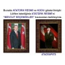 Atatürk Tablosu Çerçeveli - Erdoğan ve Atatürk Makam Odası İkili Set AKPCR26R2D