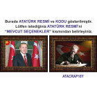Akp Resim Cumhurbaşkanı Erdoğan ve Atatürk Resmi Çerçeveli İkili Set Akpcr26r2y
