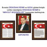 Akp Resim İstiklal Marşı ve Gençliğe Hitabe ve Erdoğan Resmi Çerçeveli Üçlü Set Akpcr41r3dy