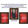 Akp Resim İstiklal Marşı ve Gençliğe Hitabe ve Erdoğan Resmi Çerçeveli Üçlü Set Akpcr42r3dy