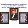 Akp Resim İstiklal Marşı ve Gençliğe Hitabe ve Erdoğan Resmi Çerçeveli Üçlü Set Akpcr43r3dy